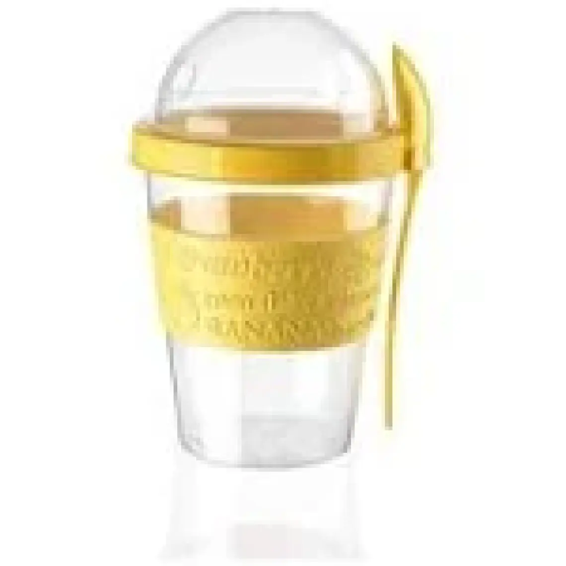 Titiz Go Yoğurt Kabı Kaşıklı Plastik Sarı 600 ml