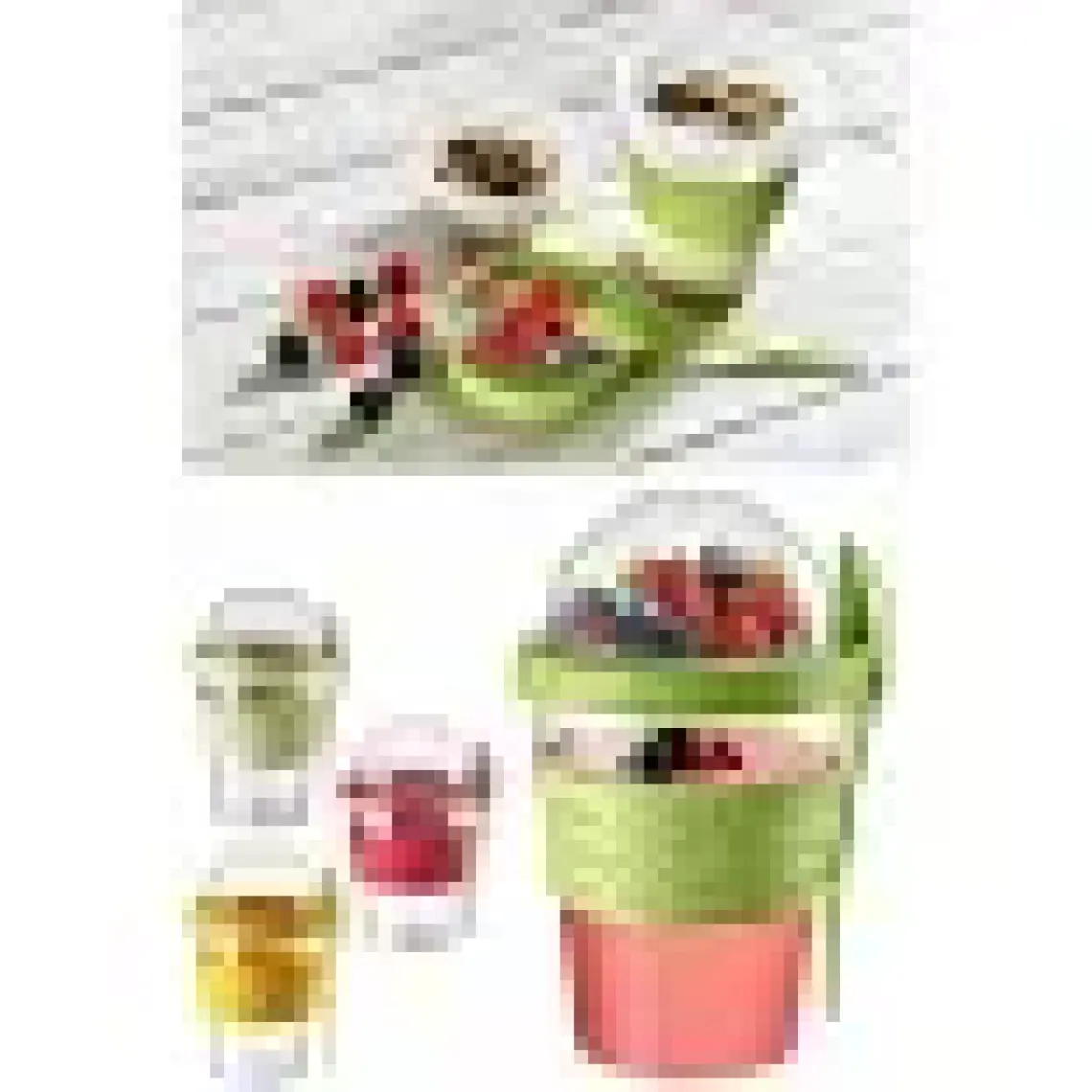 Titiz Go Yoğurt Kabı Kaşıklı Plastik Sarı 600 ml