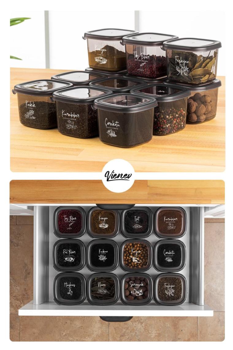 36lı Beyaz Sergrfi Etketli Kaşklı Peggy Kare Erzak Bahrt Full Set 8x(1,75, 1,2, 0,55) 12x(0,45) Ant