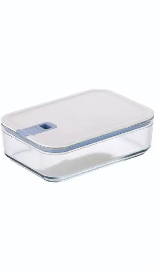 Neoflam Perfect Seal Dikdörtgen Cam Saklama Kabı Bej 1600ML