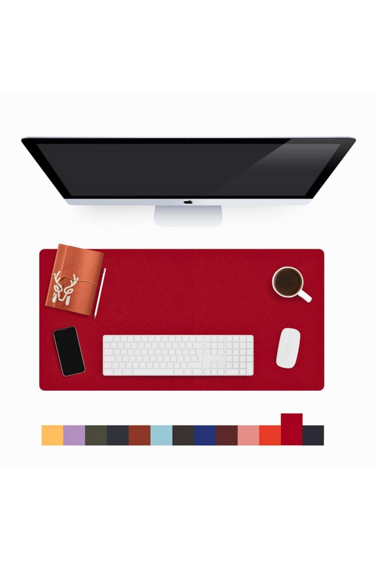 Lindos - Deri Masa Matı, Masa Pedi, Büyük Mouse Pad, Oyuncu Masa Matı Deri Mouse Pad