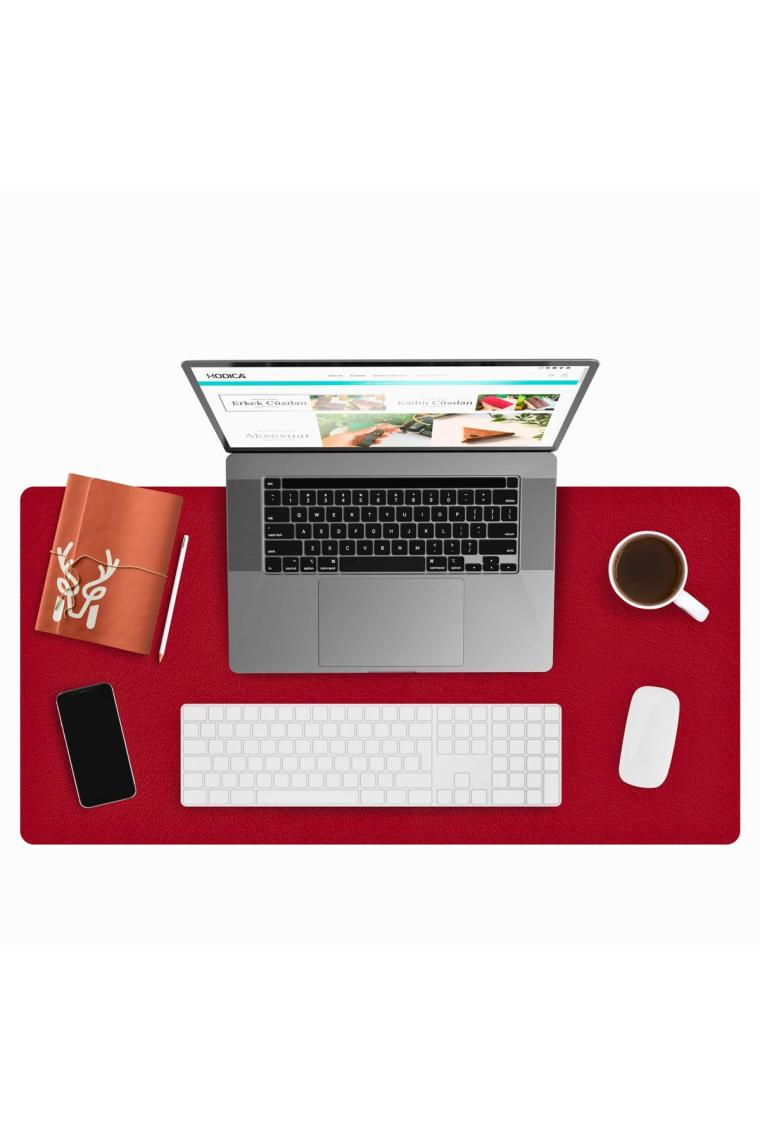 Lindos - Deri Masa Matı, Masa Pedi, Büyük Mouse Pad, Oyuncu Masa Matı Deri Mouse Pad