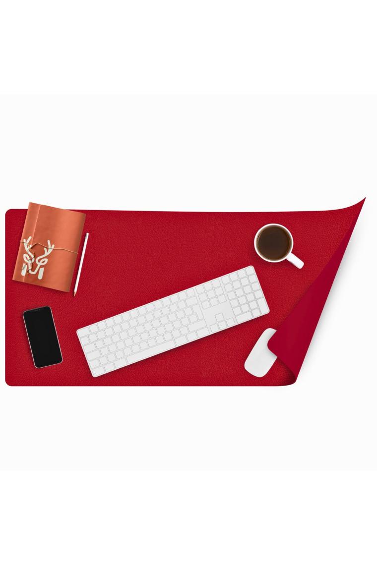 Lindos - Deri Masa Matı, Masa Pedi, Büyük Mouse Pad, Oyuncu Masa Matı Deri Mouse Pad