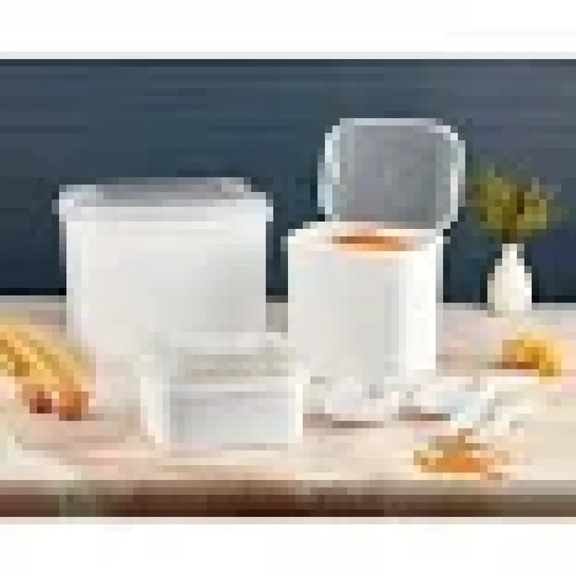 Vip Ahmet Masal Un ve Bakliyat Kabı 10 x 4,5 x 1,6 lt. Beyaz Saklama Kabı ve Kürek
