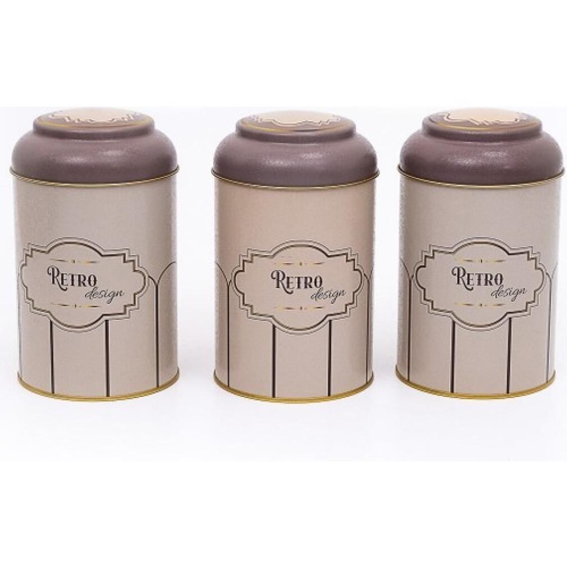 Evle ERB04U6 Silindir Saklama Kabı Ø105 3 Lü Set, Retro
