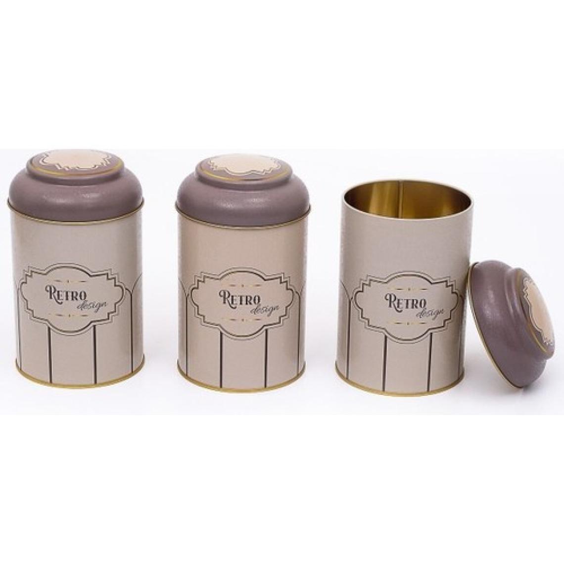 Evle ERB04U6 Silindir Saklama Kabı Ø105 3 Lü Set, Retro