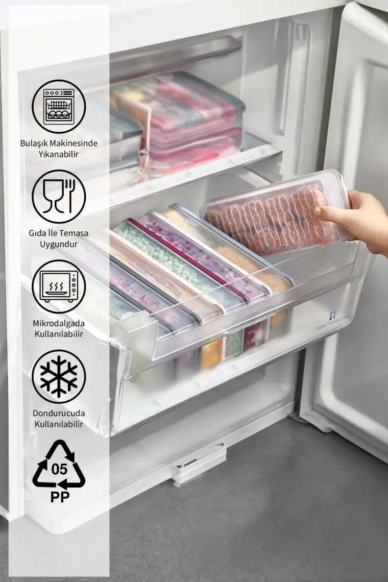 Selka Home Nora 2'li Küçük Boy 1.2 Lt Saklama Kabı