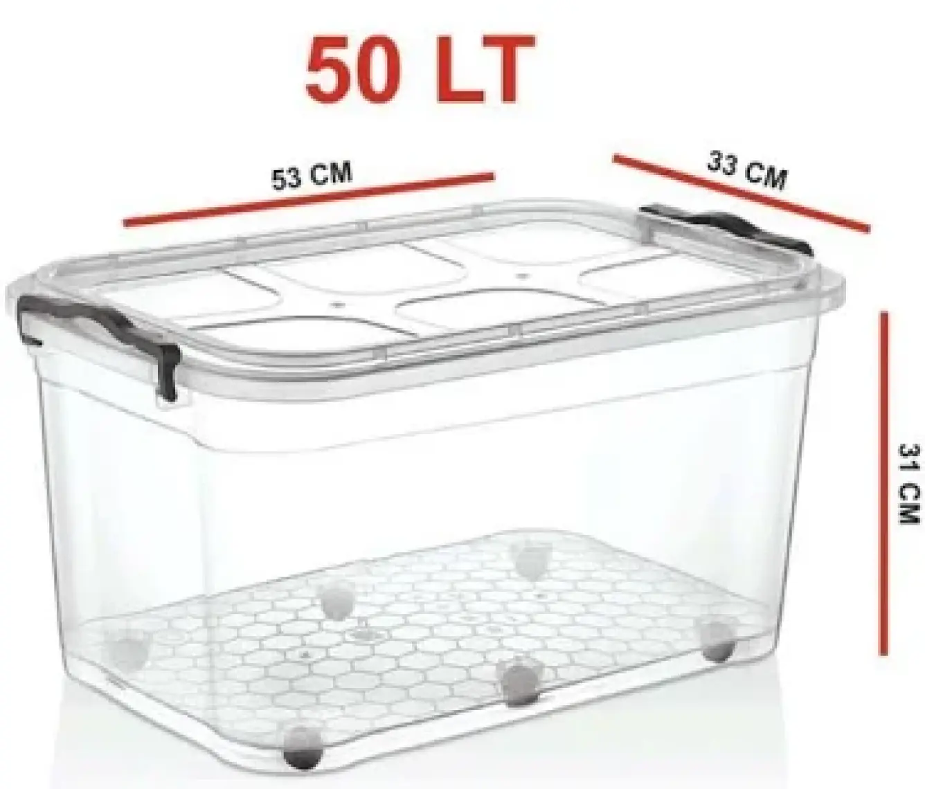 Hobi Box Saklama Kabı 50 Lt (Tekerlekli)