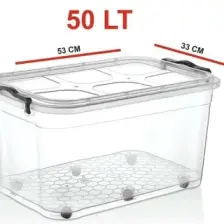 Hobi Box Saklama Kabı 50 Lt (Tekerlekli)