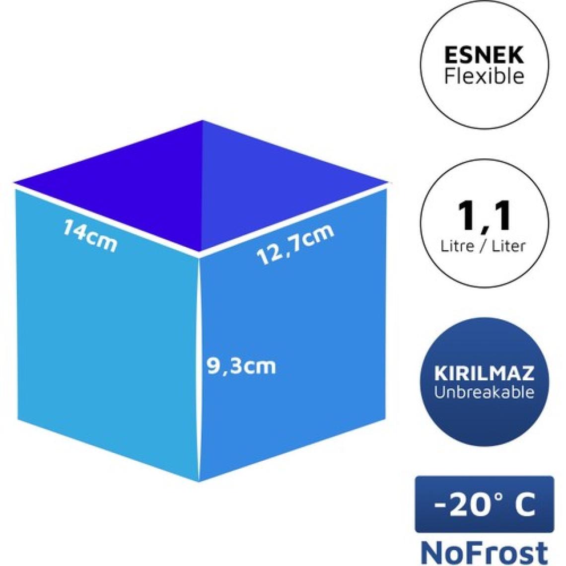 Hobby Life Alaska Nofrost Saklama Kabı 1,1 Litre 3'lü Yeşil