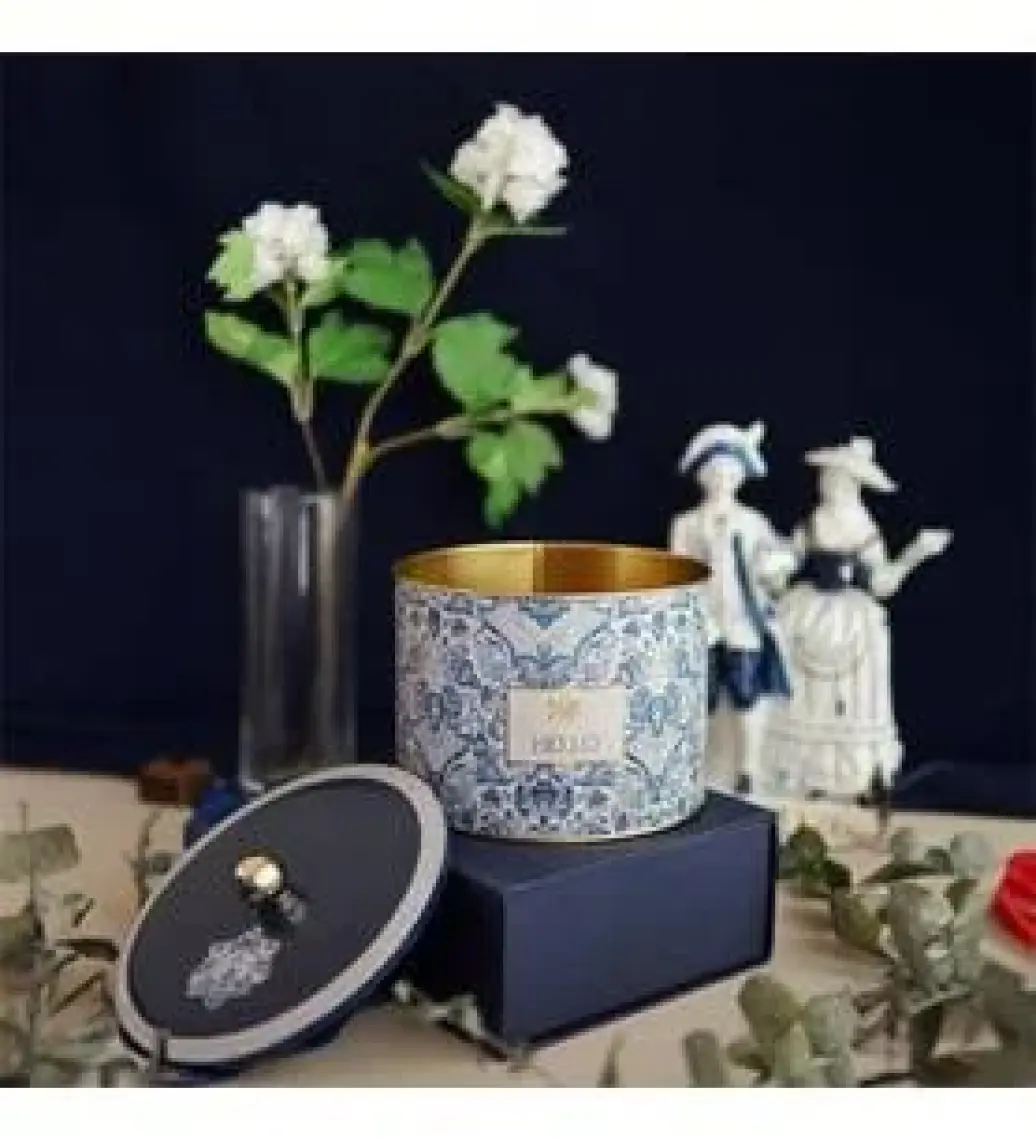 Evle ER141-6E Azulejos Hope Desenli Yuvarlak Metal Saklama Kabı 14 cm