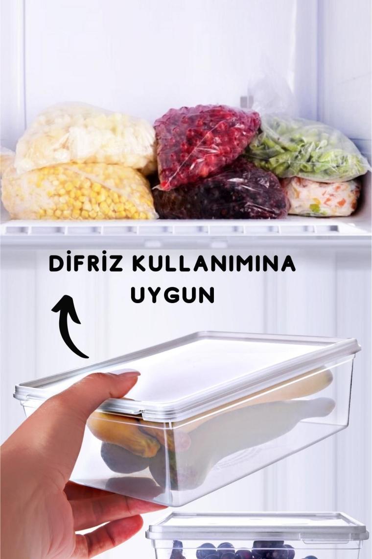 20'li Set Kendinden Kapaklı Derin Dondurucuya Uygun Saklama Kabı 1 Lt. ve 2 Lt.