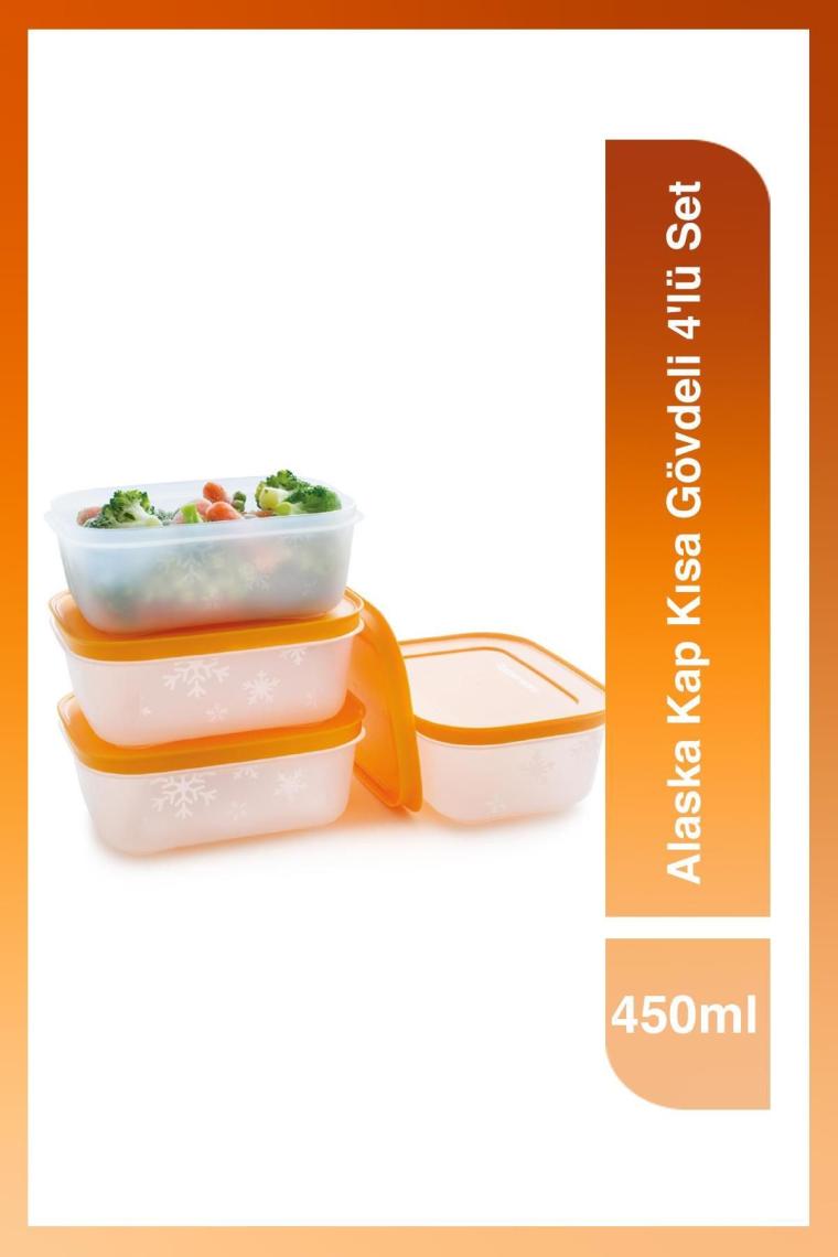 Tupperware Alaska Kap Kısa Gövdeli 4'lü Set 450 ml