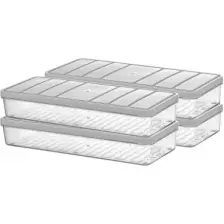 Selka Home Nora 4'lü Küçük Boy 1.2 Lt Saklama Kabı