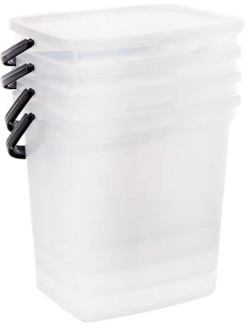 4'lü Un Ve Bakliyat Kabı 6 Litre - Şeffaf Saklama Kabı 2392SERI