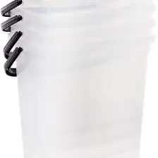 4'lü Un Ve Bakliyat Kabı 6 Litre - Şeffaf Saklama Kabı 2392SERI