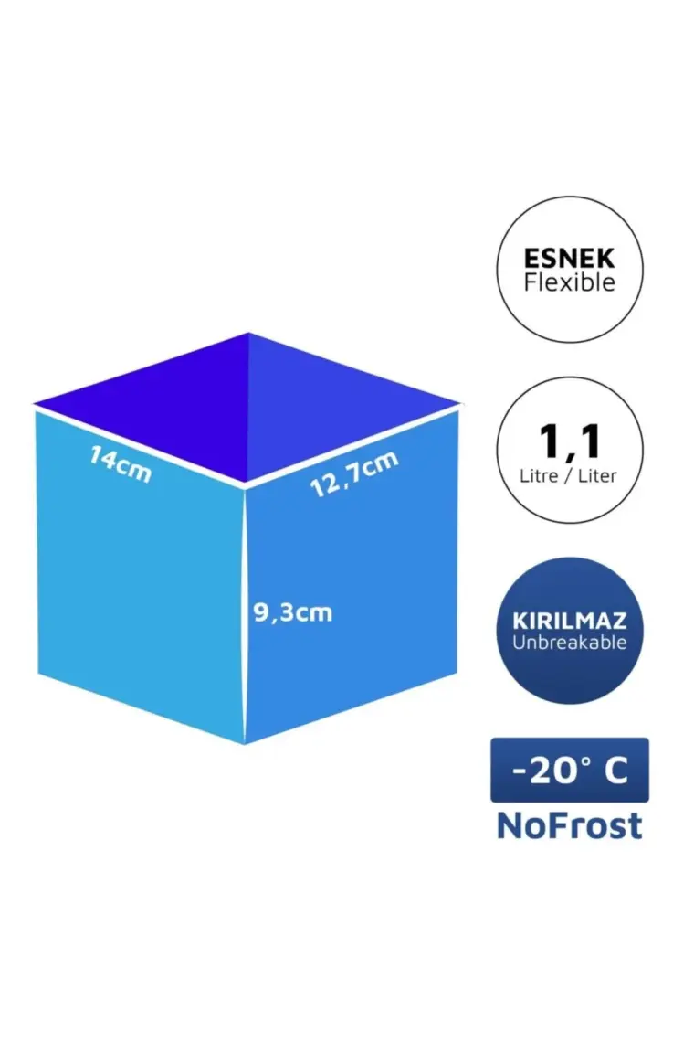 Hobby Life Alaska Nofrost Saklama Kabı 1,1 Litre 3'lü Turuncu