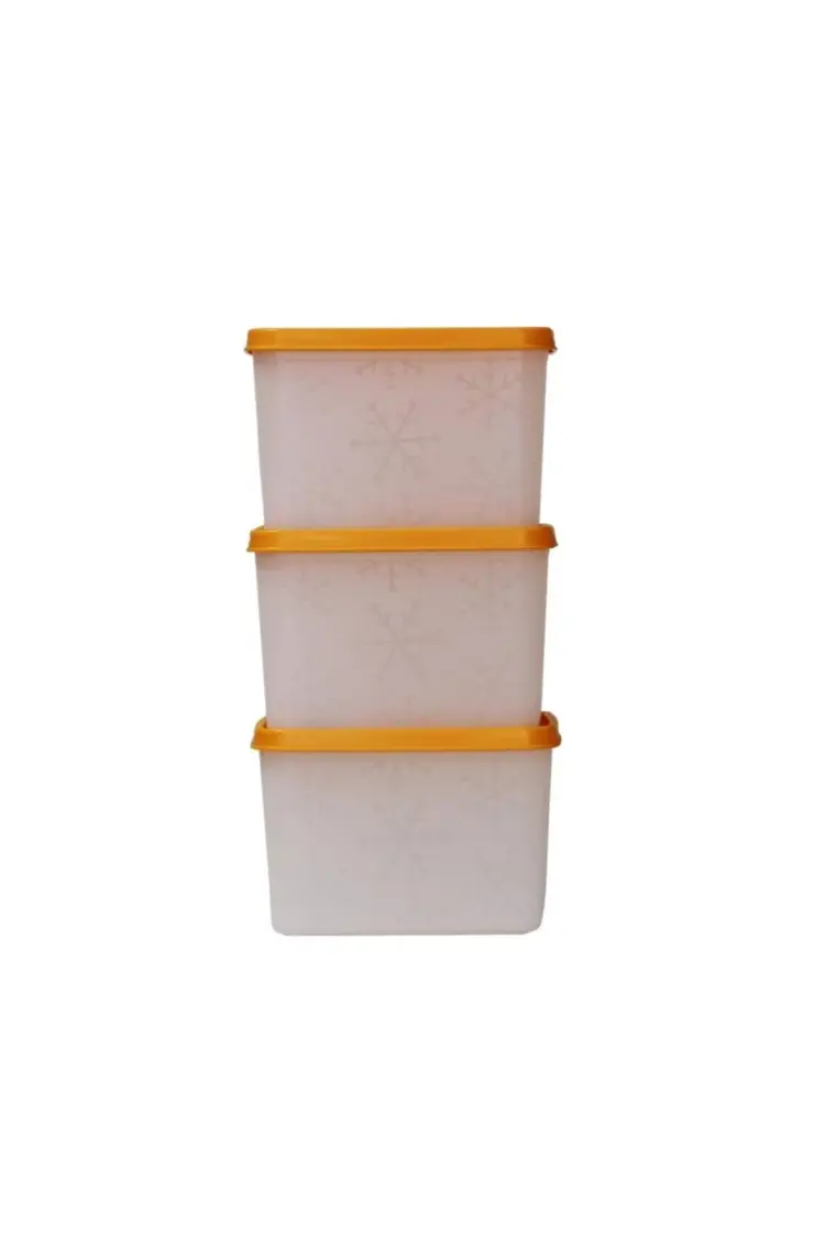 Hobby Life Alaska Nofrost Saklama Kabı 1,1 Litre 3'lü Turuncu