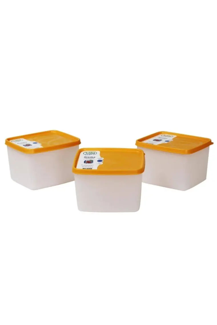 Hobby Life Alaska Nofrost Saklama Kabı 1,1 Litre 3'lü Turuncu