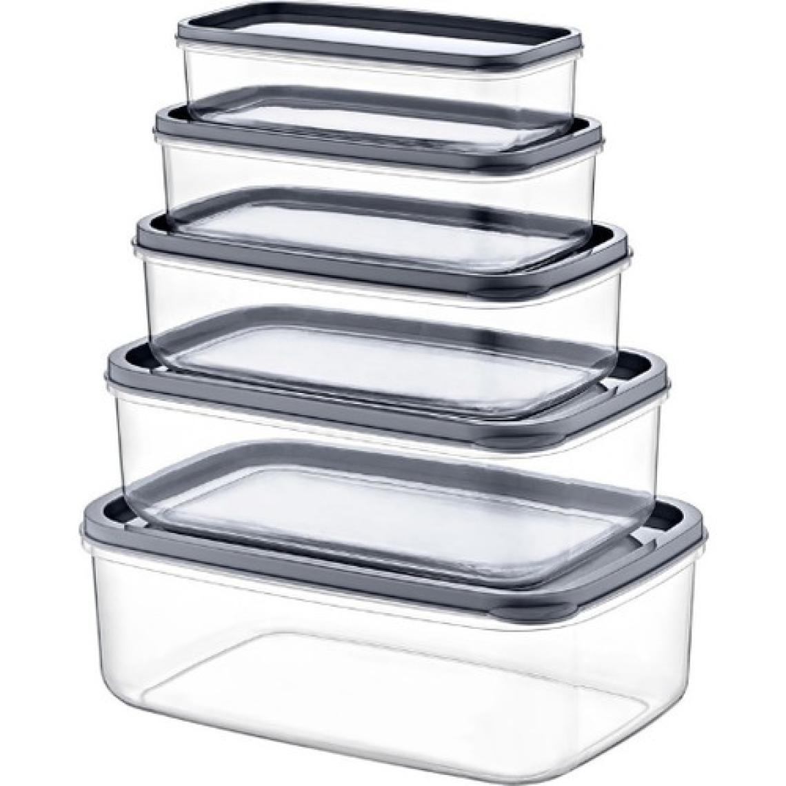 Nandy Home 5'Li Set Embox Dikdörtgen Erzak, Gıda Saklama Kabı