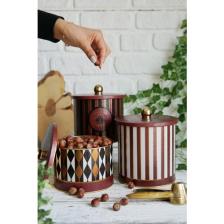 Evle ERB30T8 Yuvarlak Kutu Ø140, Topuz Kulp, 3 Lü Set, Circus