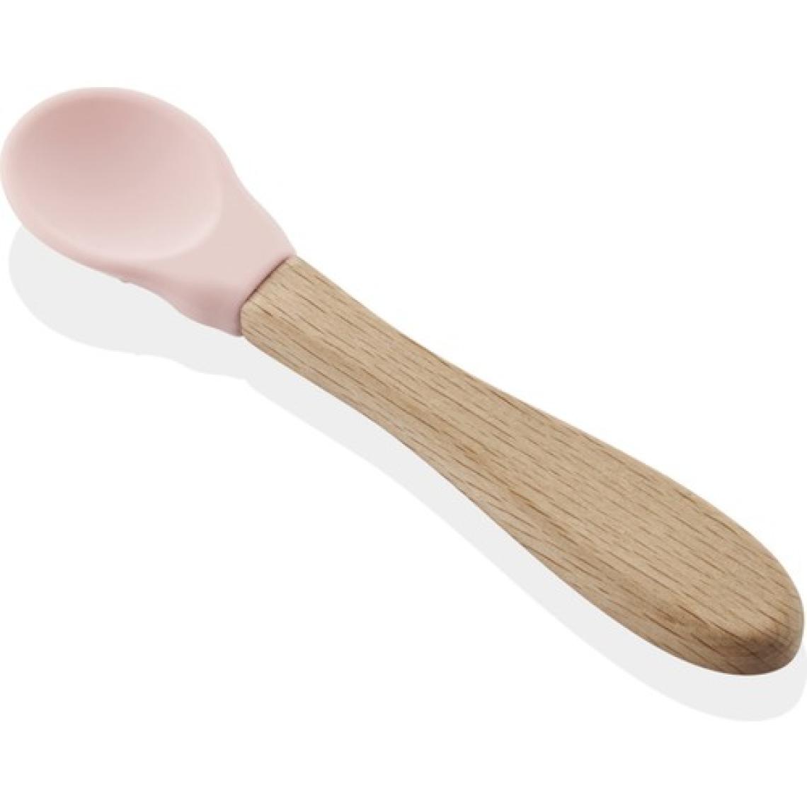 Babyjem Ahşap Saplı Silikon Kaşık Ekru
