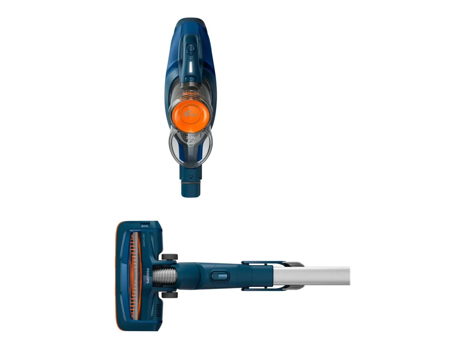 Philips SpeedPro FC6724/01 Şarjlı Dikey Süpürge 21.6V, 180° Emiş Başlığı ve 2'si 1 Arada El/Dikey Kullanım Özelliği