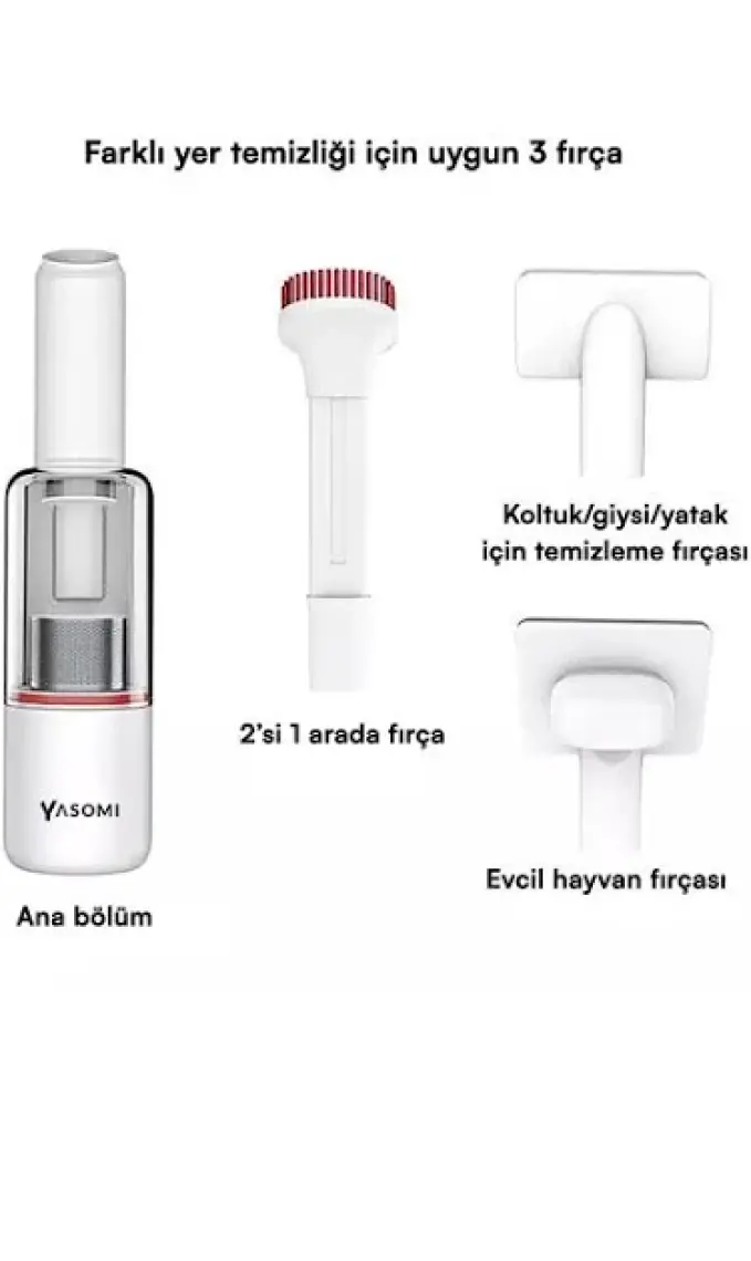 Yasomi M25 Max Kablosuz El Süpürgesi ve Evcil Hayvan Kiti 14000 Pa (Yasomi Türkiye Garantili)