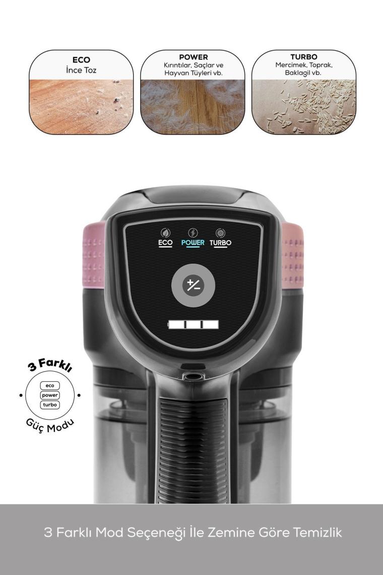 Karaca Vantuz Power Force Max 2 In 1 Şarj Edilebilir Dik Süpürge Rosegold