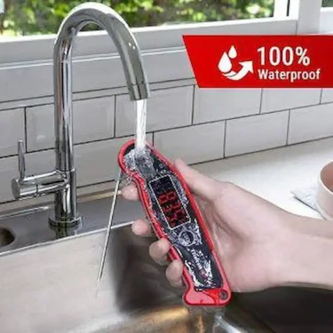 ThermoPro TP19 Su Geçirmez Katlanabilir Gıda Pişirme Termometresi