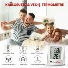 ThermoPro TP200C Wifi İç-Dış Mekan Dijital Sıcaklık Termometre