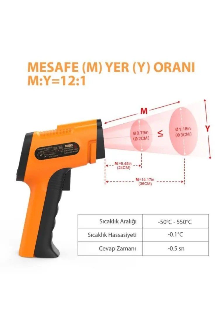 ThermoPro TP30 Endüstriyel Kızılötesi Katı-Sıvı Sıcaklık Ölçer