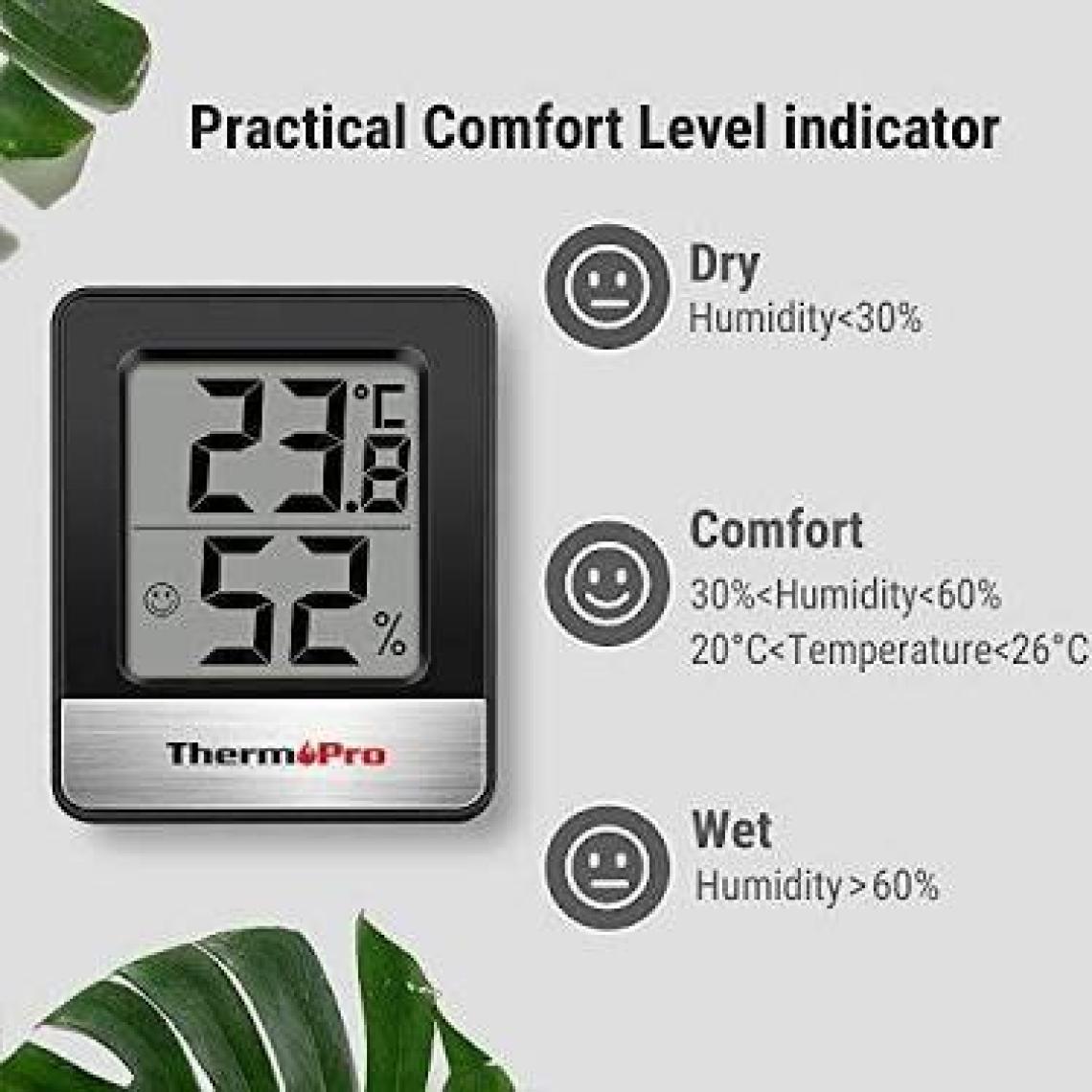 Thermopro TP49B Mini Iç Mekan Dijital Sıcaklık ve Nem Ölçer Termometre