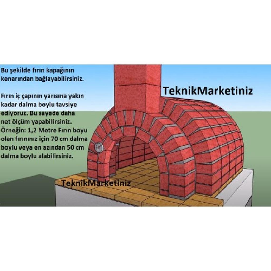 Pakkens Ø 63 mm Pakkens 500 C° 40 cm Dalma Boylu Taş Fırın Bahçe Fırını Köy Fırını Lahmacun Pide Fırını Termometresi