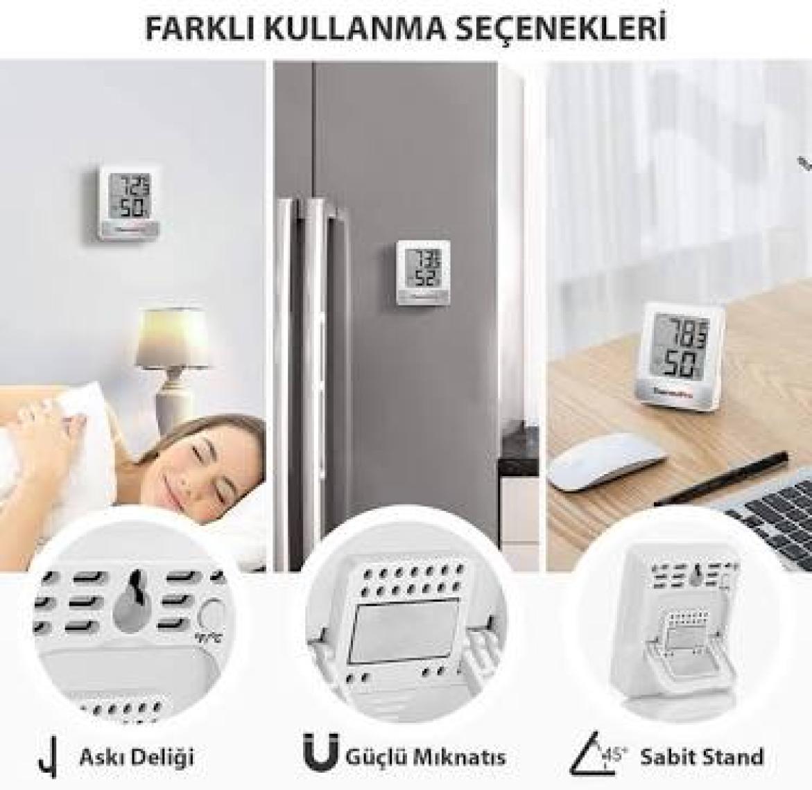 ThermoPro TP49W Mini İç Mekan Dijital Sıcaklık ve Nem Ölçer Termometre 4 Adet