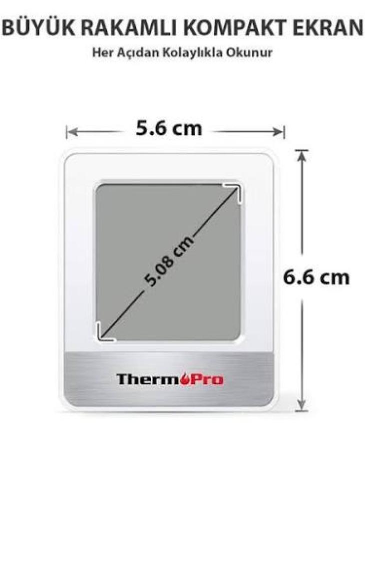 ThermoPro TP49W Mini İç Mekan Dijital Sıcaklık ve Nem Ölçer Termometre 4 Adet