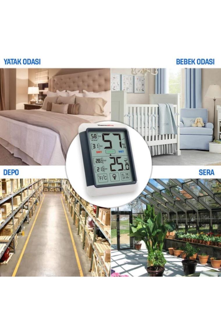 ThermoPro TP55 Termometre İç Mekan Dijital Sıcaklık ve Nem Ölçer