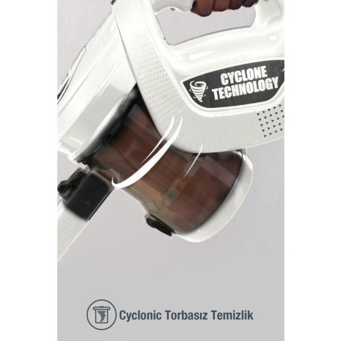 Fantom Provac P5000 Cyclone Dikey Elektrikli Süpürge Krem