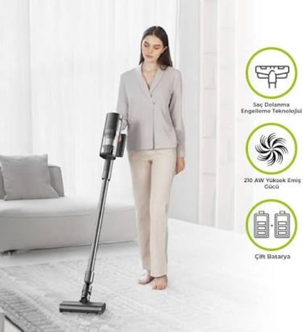 Wero Wz15 Pro Şarjlı, Değiştirilebilir Bataryalı, Saç Kesici Başlıklı, , 30kpa Dikey Süpürge-Yedek Bataryalı