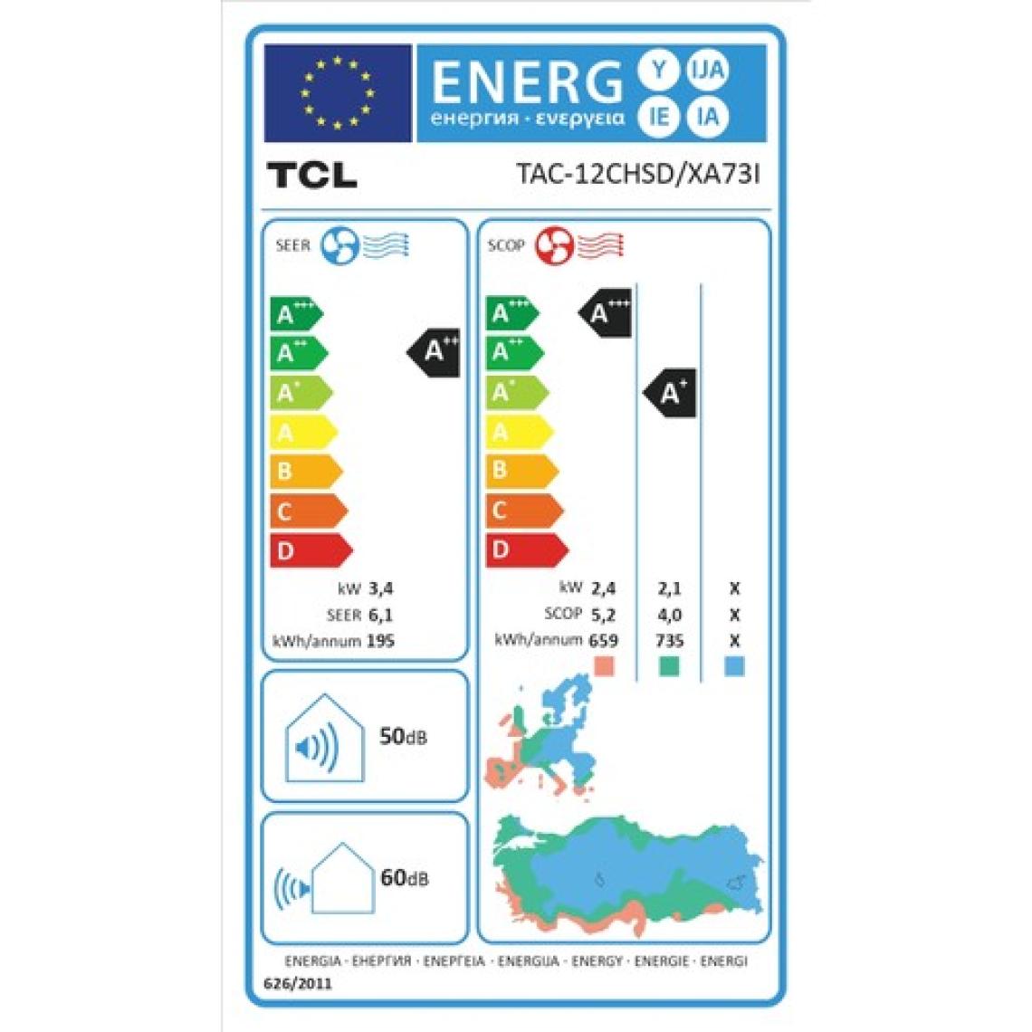 TCL Elite Plus A++ TAC-12CHSD/XA73I Inverter 12000 Btu Wifi 4 Yöne Otomatik Üflemeli Duvar Tipi Klima