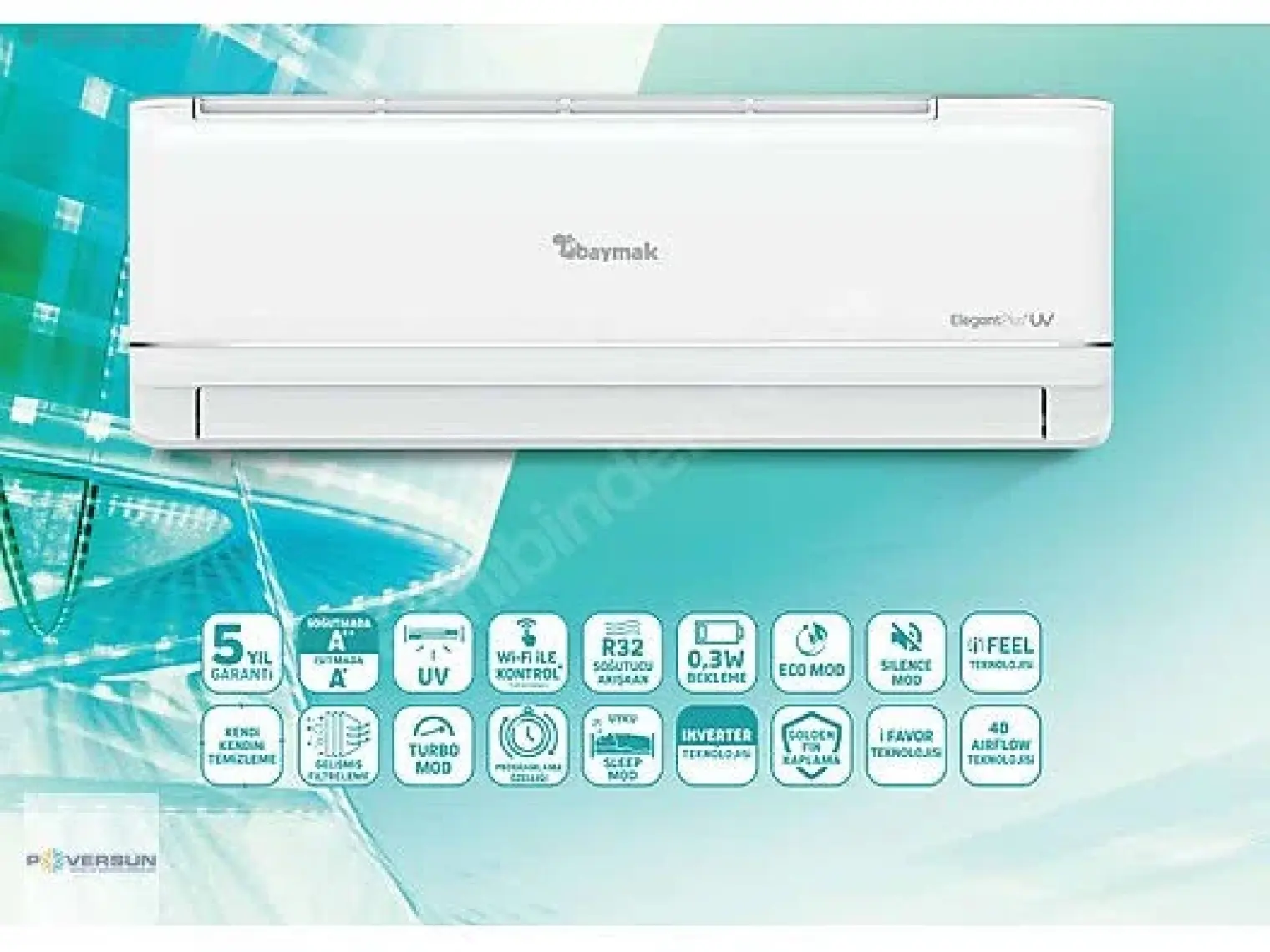 Baymak Elegant Plus 18 A++ (Montaj Dahil) 18000 BTU Duvar Tipi Klima