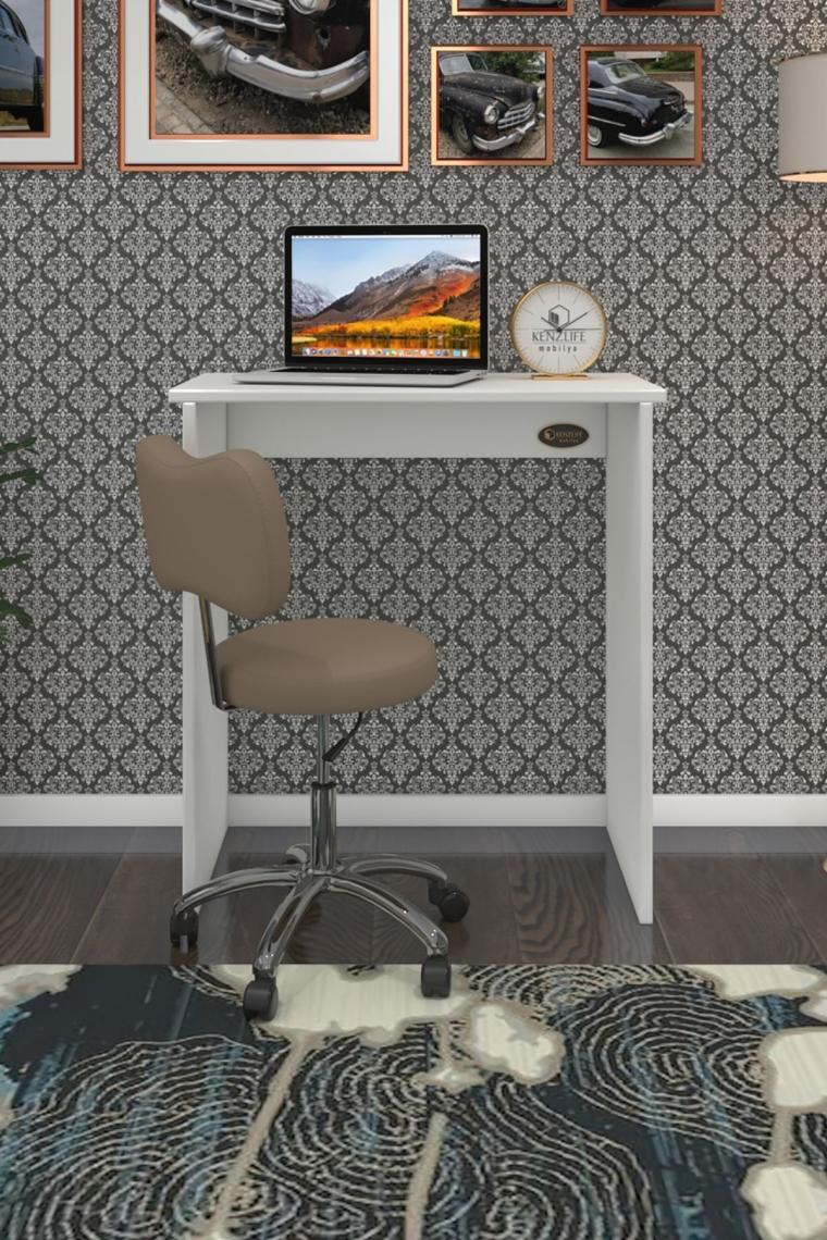 Suntalam bilgisayar çalışma masası çambudivip 075*070*40 byz ofis sekreter laptop Modern Beyaz 40 c