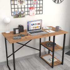 60x120 Cm 2 Raflı Çalışma Masası Bilgisayar Masası Ofis Ders Yemek Masası Çam