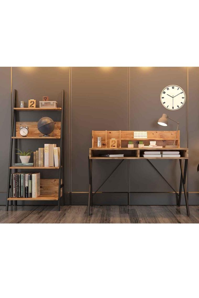 Yanke Çalışma Masası+Kitaplık Atlantik Çam
