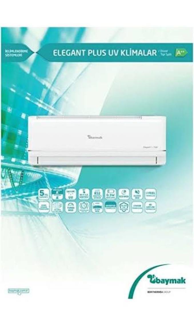 Baymak Elegant Plus UV 12 A++ 12000 BTU Inverter Duvar Tipi Klima