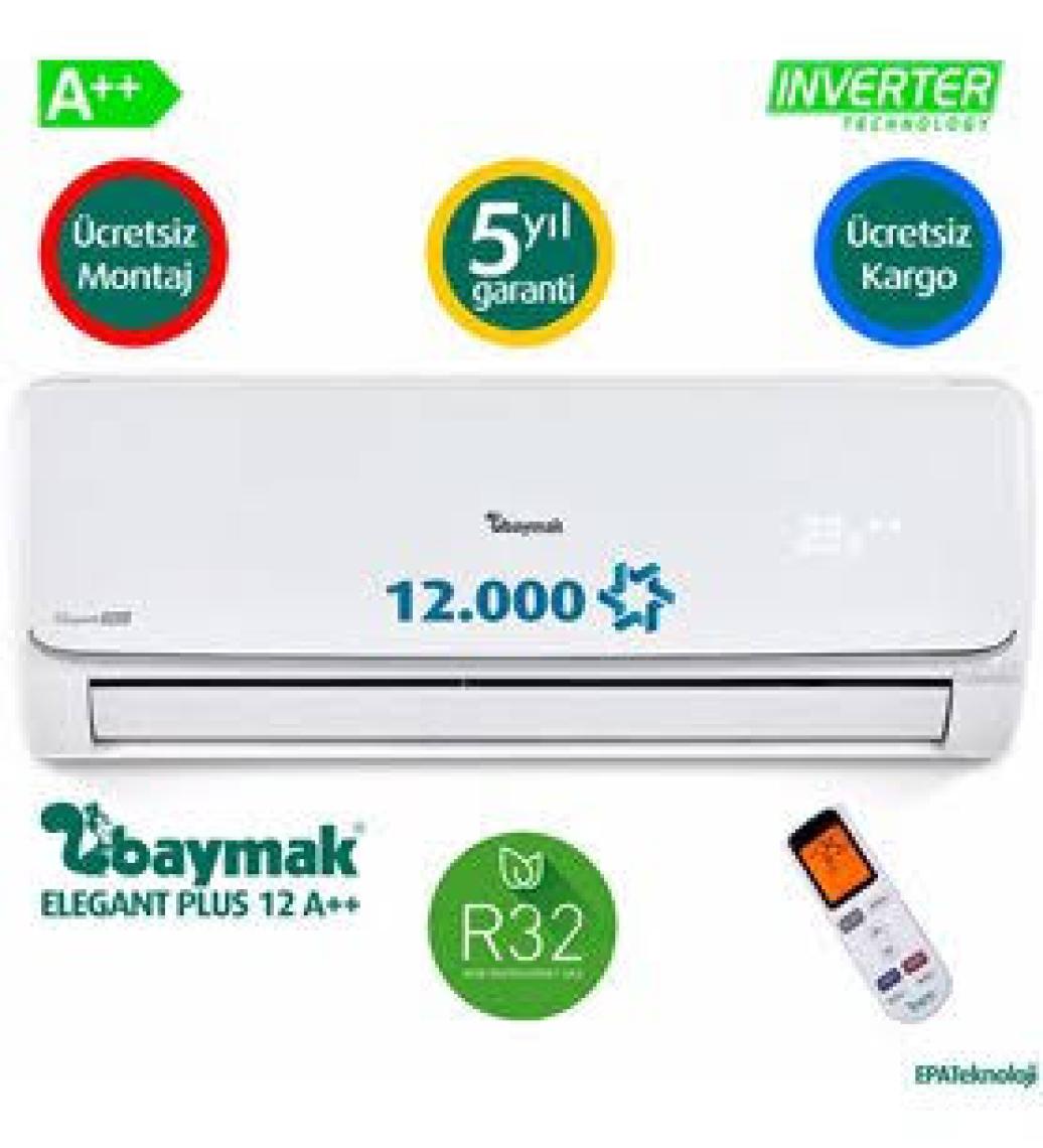 Baymak Elegant Plus UV 12 A++ 12000 BTU Inverter Duvar Tipi Klima