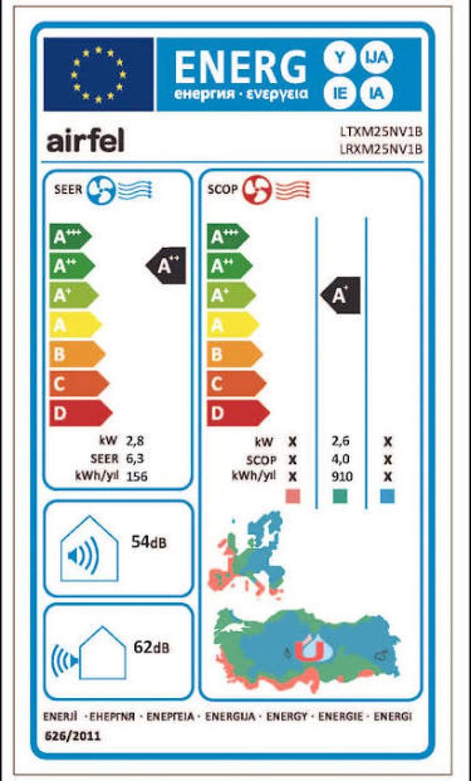 Airfel LTXM25N A++ 9000 BTU R32 Gaz Inverter Duvar Tipi Klima
