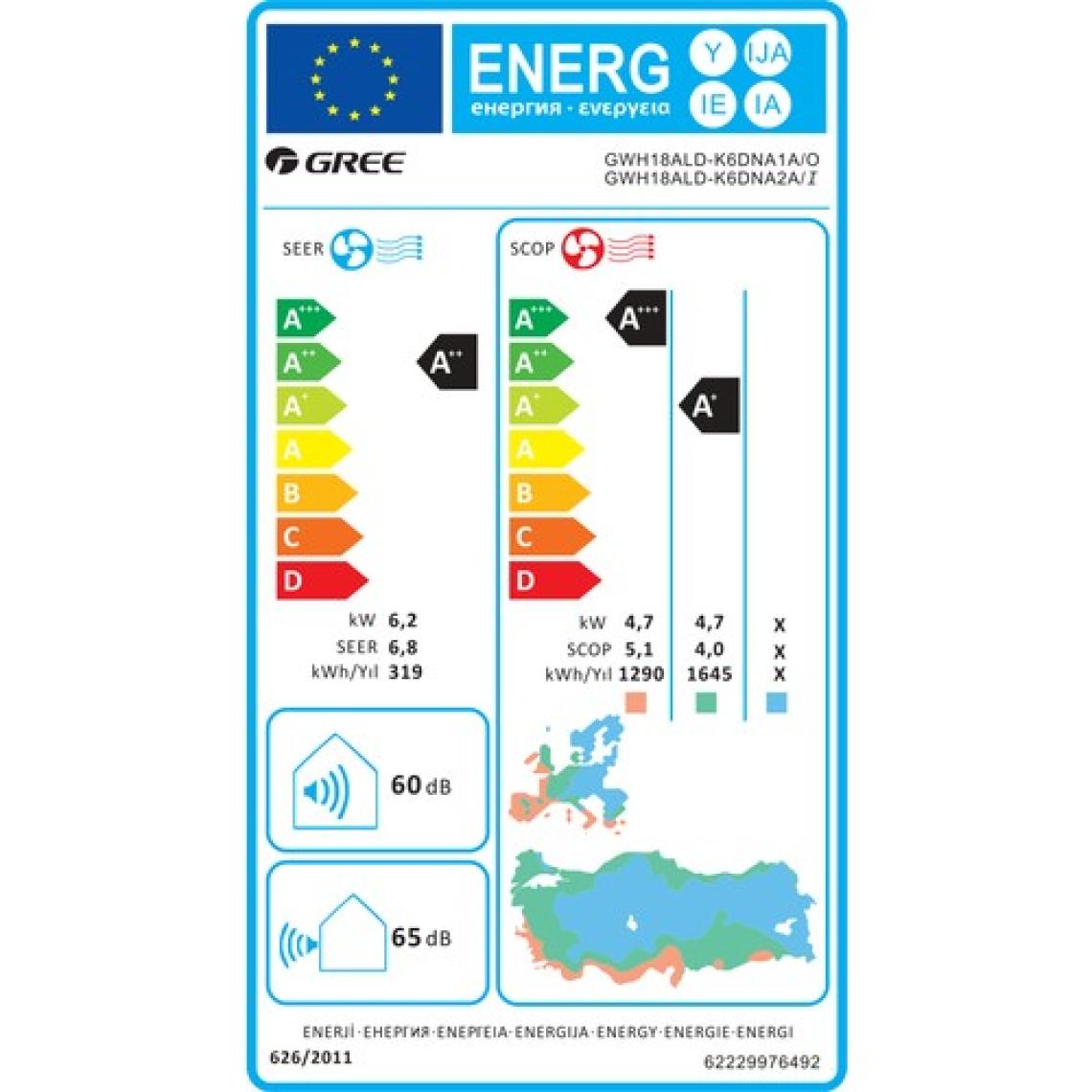 Gree Aphro A++ 18.000 BTU Duvar Tipi Inverter Klima (Montaj Dahil)