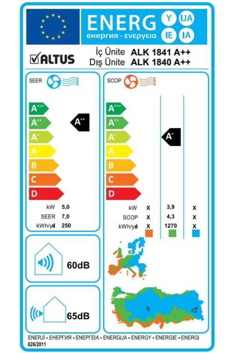 ALK 1840 18.000 Btu/h A++ Sınıfı R32 Inverter Split Klima