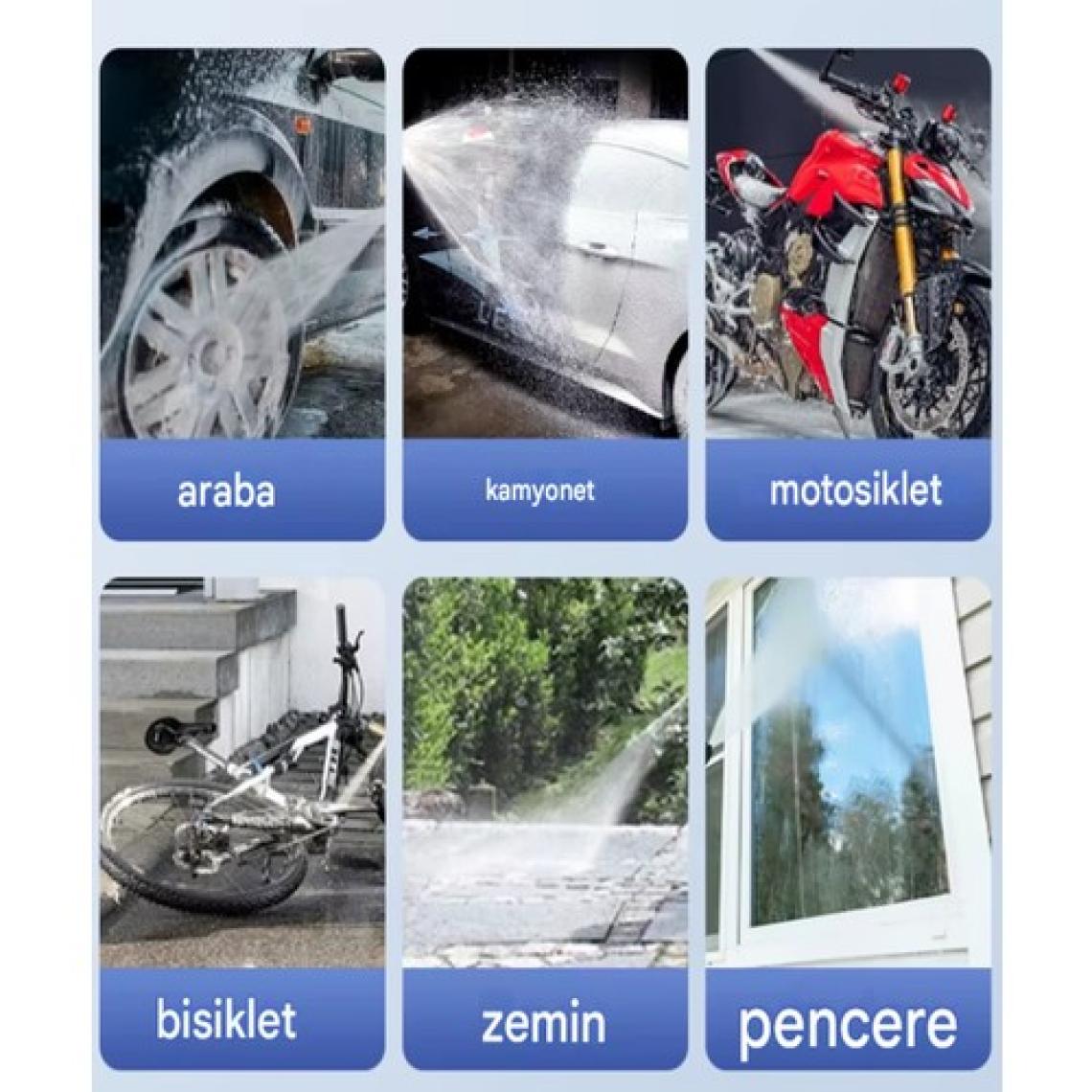 Şarjlı Araba Yıkama Makinesi Yüksek Basınçlı Oto Yıkama Tabancası ve Sulama Tabancası Bahçe Yıkama Makinesi